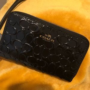 Black coach wallet wrislet